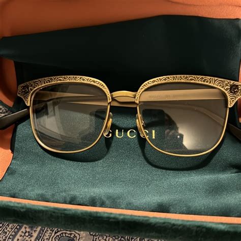 gucci gold frame|gucci gold frame glasses.